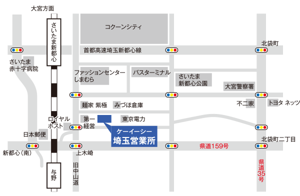 株式会社ケーイーシー埼玉営業所周辺地図